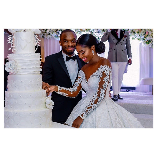 Custom Lace Long Sleeve Wedding Gown | Elegant Bridal Dress