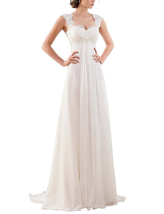 Simple flowy wedding dress