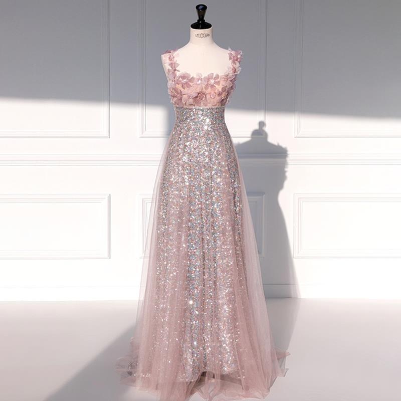 Sequined Flower Formal Dress For Women