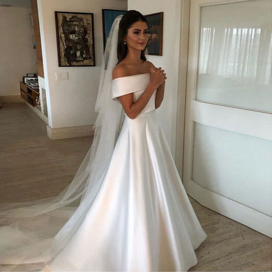Illusion Neckline Mermaid Wedding Dress – Floral Lace Trumpet Bridal Gown. luxury bridal gown by Bridal Boutique