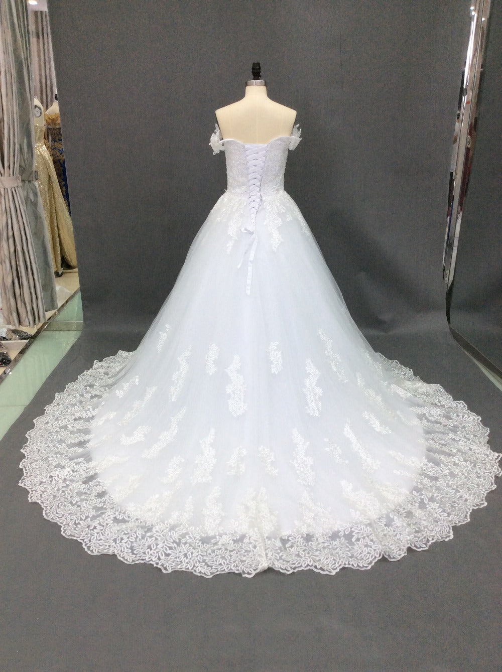 Glittering Sequin Mermaid Wedding Dress – Sparkly Bridal Gown with Train. luxury bridal gown by Bridal Boutique