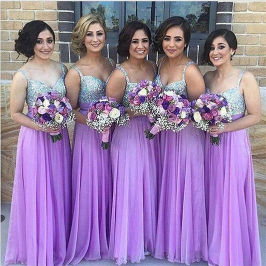 Lavender Maxi Dress with Silver Sequin Bodice