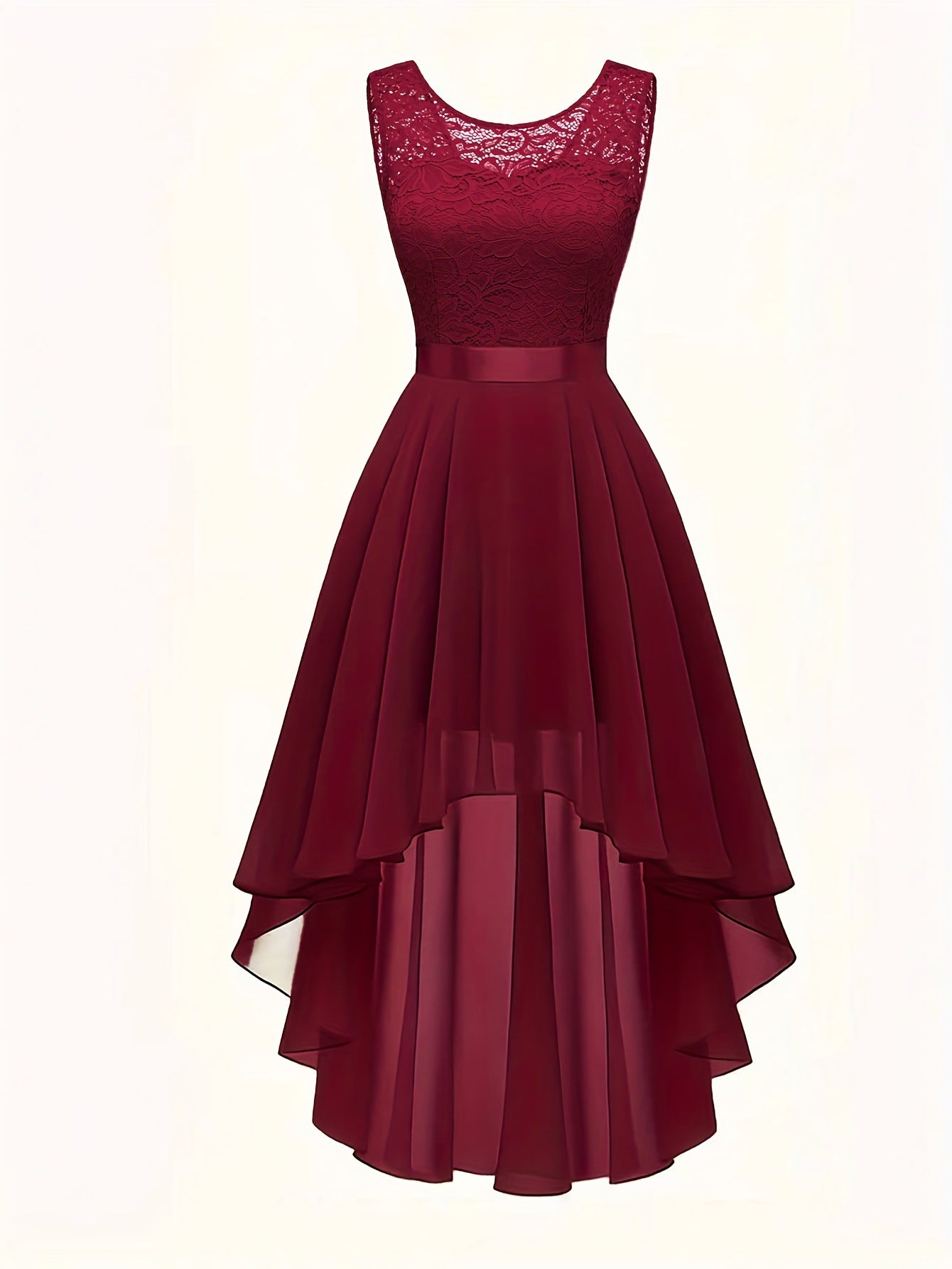 New Front-short Back-long Slim-fit Sleeveless Dress