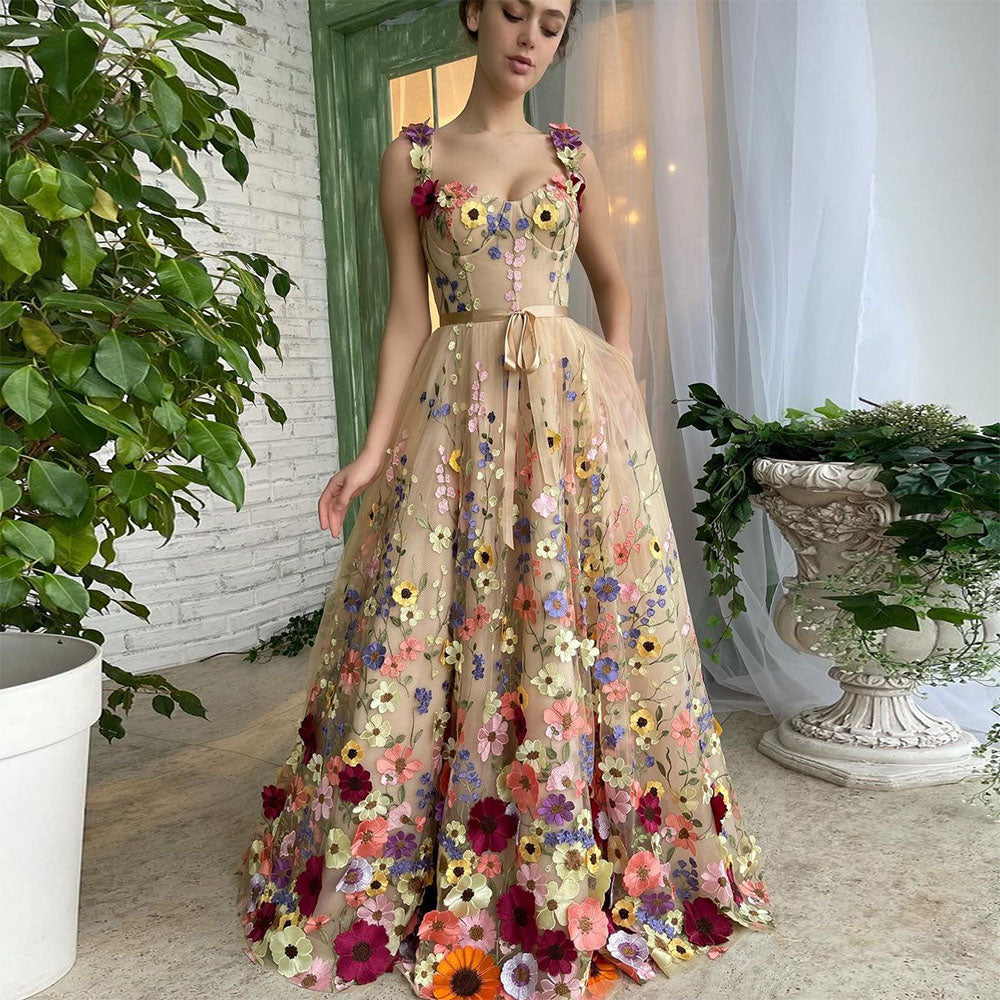 Women's Bohemian Off-Shoulder Floral Maxi Dress