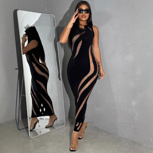 Thick One-piece Knitted Dress Suitable For Wearing As Outerwear