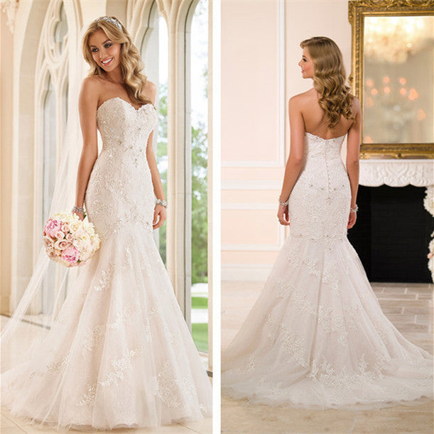 Square Neck Long Sleeve Wedding Dress – Vintage Tulle A – Line Bridal Gown. luxury bridal gown by Bridal Boutique