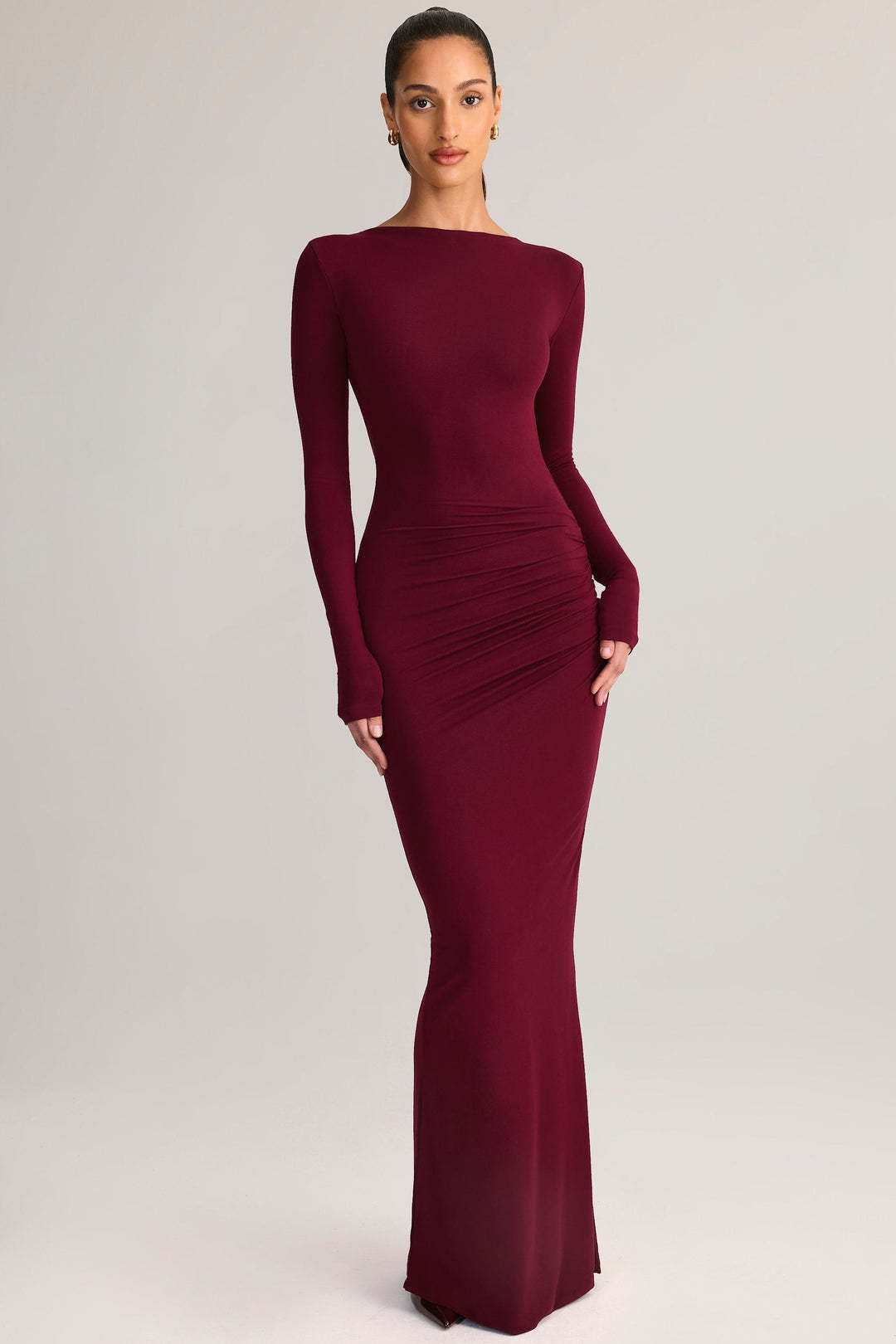 Slimming High-end Solid-color Long Body-hugging Sexy Dress