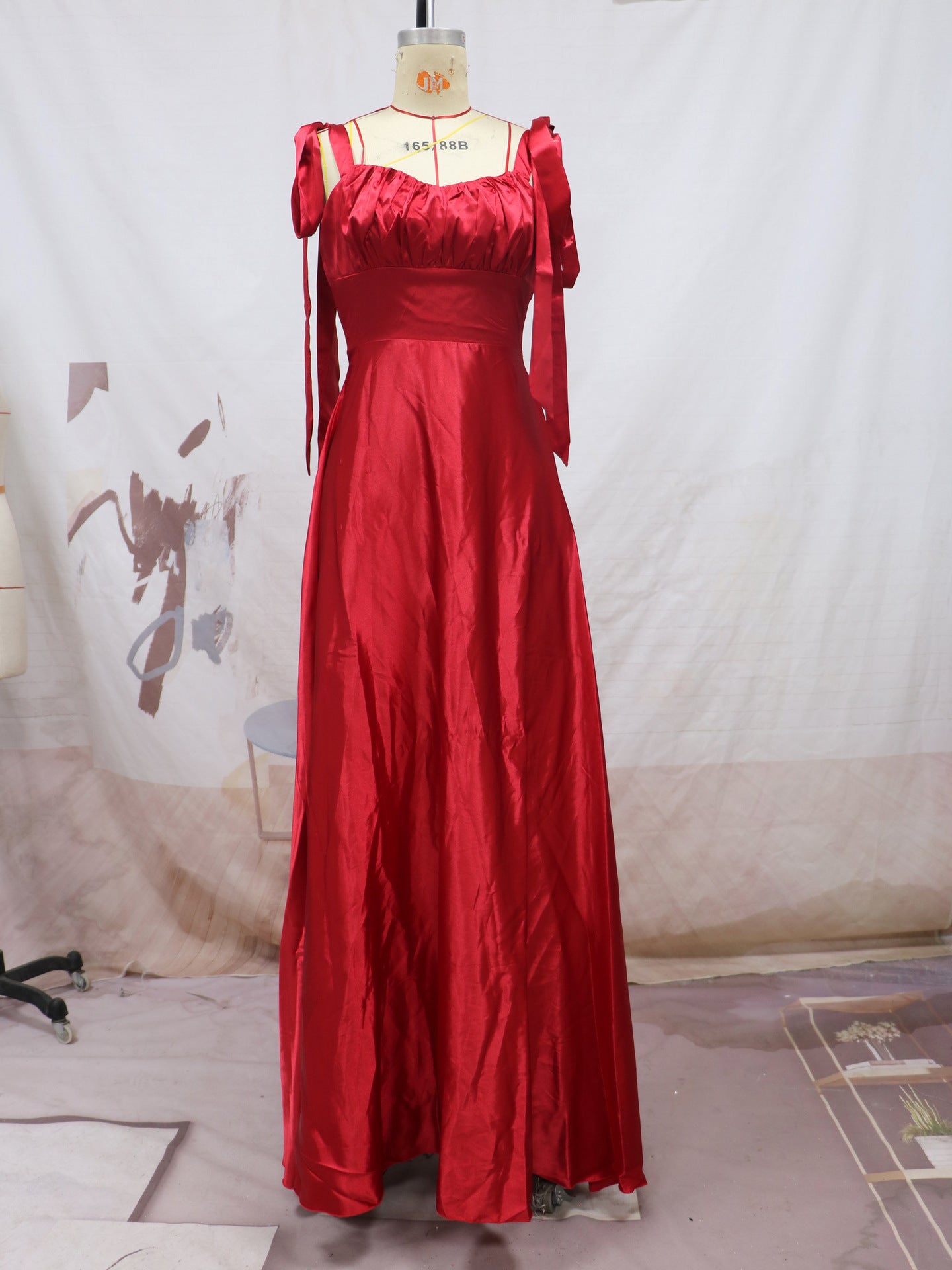 Fashion Sleeveless Camisole Gown Bridesmaid Evening Dress