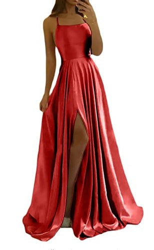 Evening Dress Prom Robe Formal Simple Split