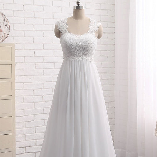 Simple flowy wedding dress