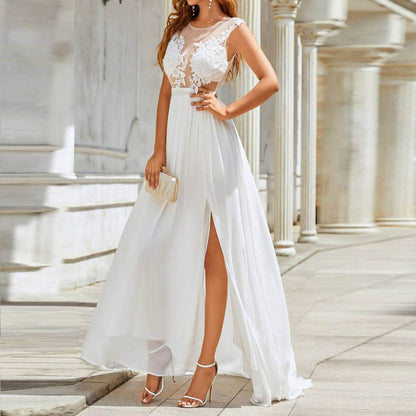 Minimalist Satin Mermaid Wedding Dress with Dramatic Draped Cowl Back.
