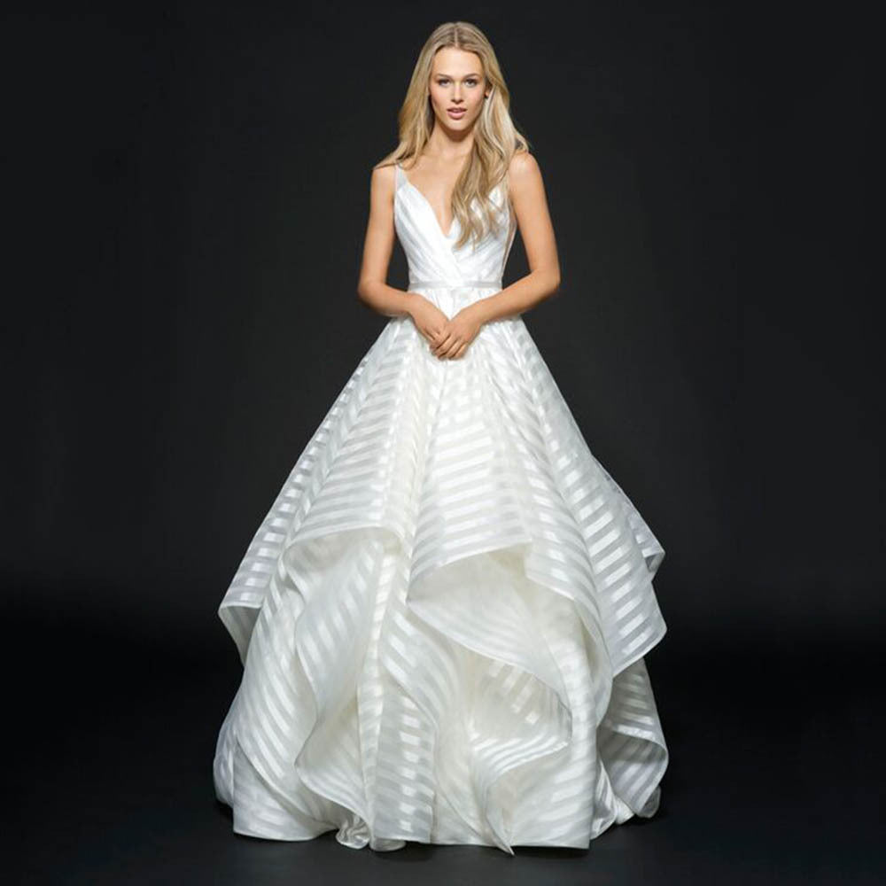 A-Line Lace Wedding Dress with Sweetheart Neckline and Tiered Skirt