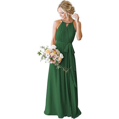 Strap Chiffon Bridesmaid Dress Long