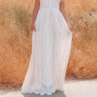 Tulle Dress Deep V Pullover Wedding Dress