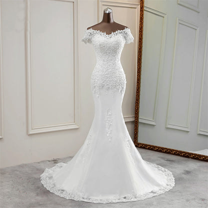 Tube Top Bridal Slim Wedding Dress Mermaid Lace