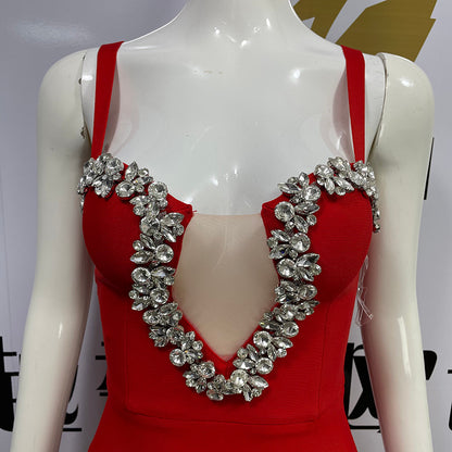 Diamond Sleeveless formal Evening Dress