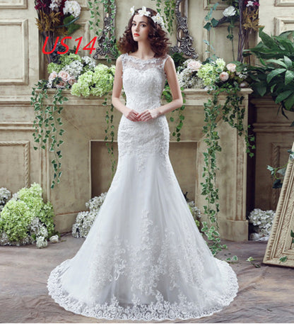Bride Trailing sexy Lace Mermaid Wedding dress