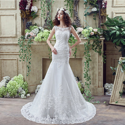 Bride Trailing sexy Lace Mermaid Wedding dress