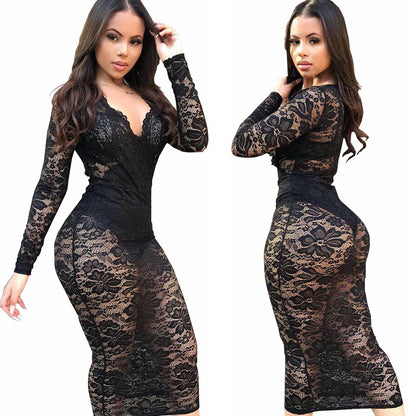 black Lace Sexy Dress