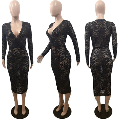 black Lace Sexy Dress