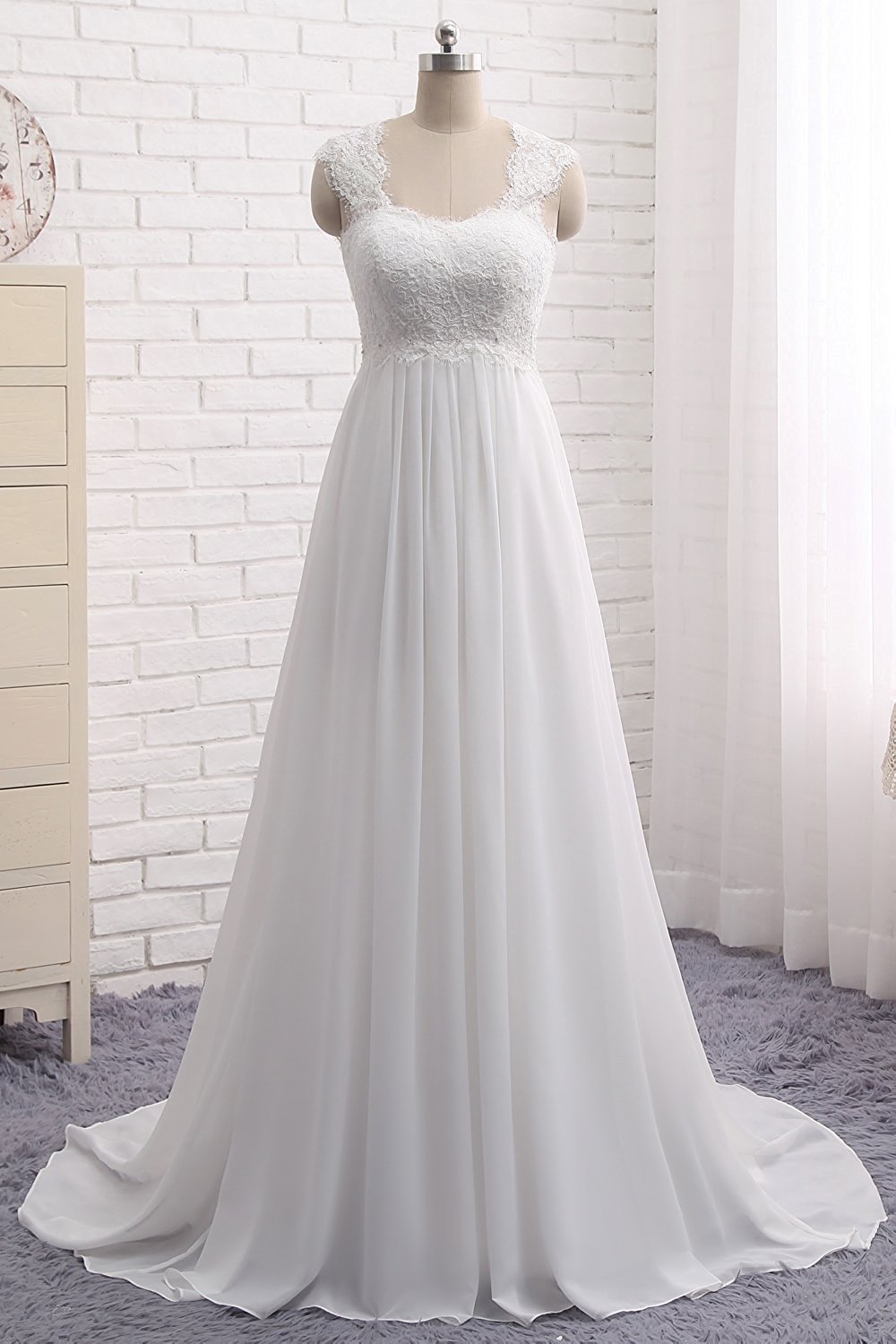 Simple flowy wedding dress