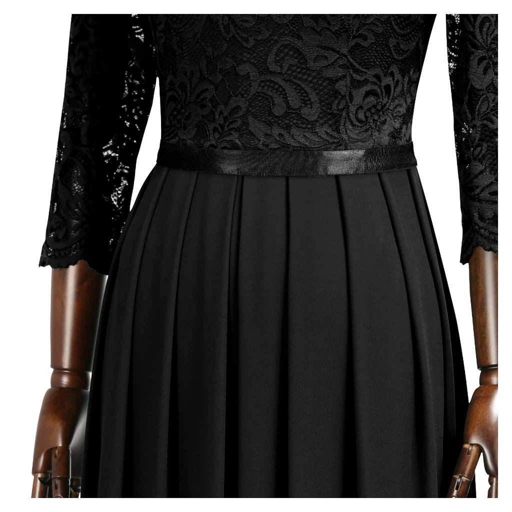 Dress chiffon stitching lace dress bridesmaid
