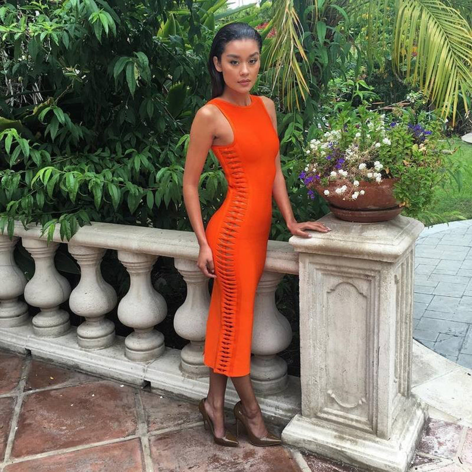 Sexy sleeveless dress