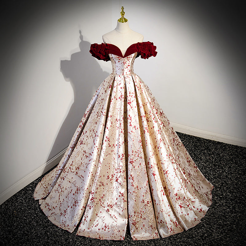 Off-shoulder French Heavy Industry Dress