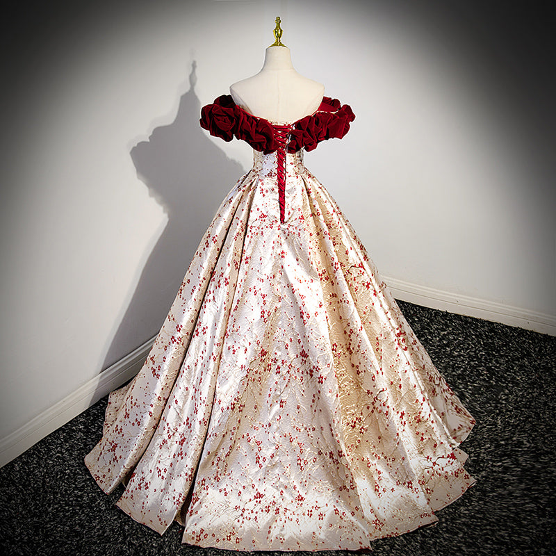 Off-shoulder French Heavy Industry Dress