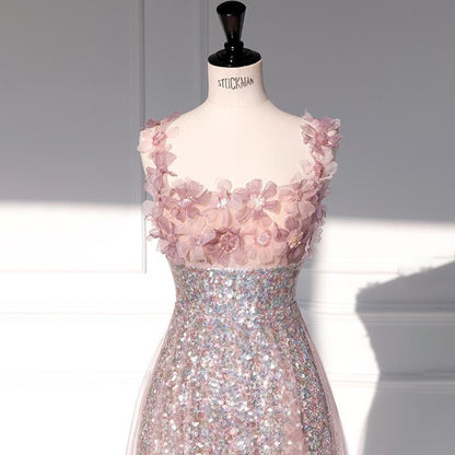 Sequined Flower Formal Dress For Women