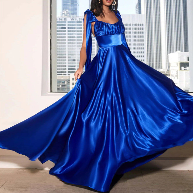 Fashion Sleeveless Camisole Gown Bridesmaid Evening Dress