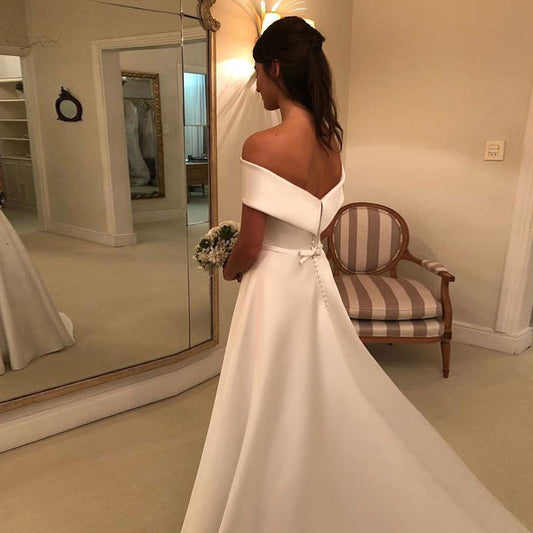 Illusion Neckline Mermaid Wedding Dress – Floral Lace Trumpet Bridal Gown. luxury bridal gown by Bridal Boutique