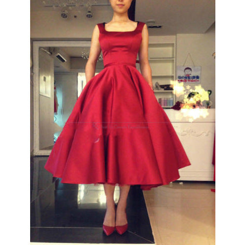 Red Lower open Back Bow Mini Dress