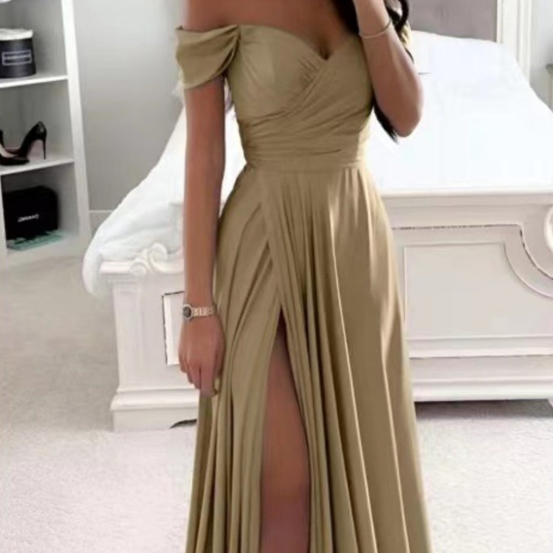 Sexy Maxi High Slit Bridesmaid Dress