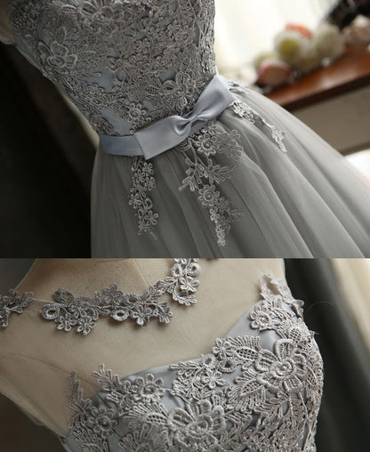 Short Tulle Homecoming Dress - A-Line Lace Graduation Party Gown