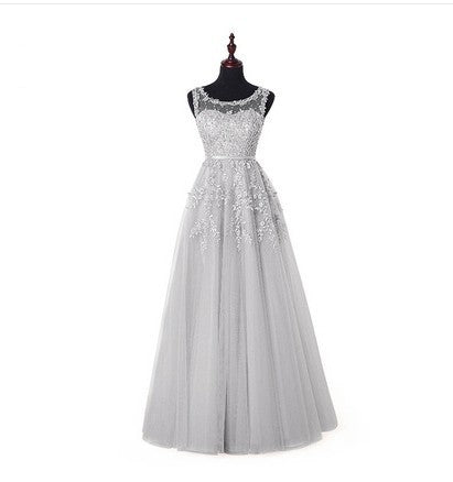Summer Banquet One-shoulder Bridesmaid Dress Long Style