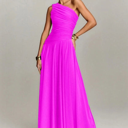 Semi Formal Bridesmaid Simple Beautiful Long Dress