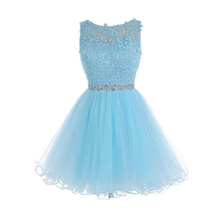 Short Double Shoulder Banquet Dress For Bridesmaid