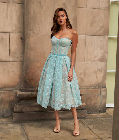 Tube Top Flower Beautiful Dress