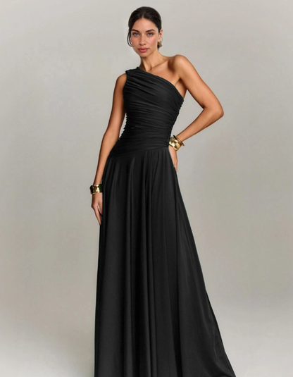 Semi Formal Bridesmaid Simple Beautiful Long Dress