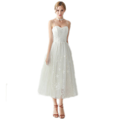 Ladies Formal White Evening Dress
