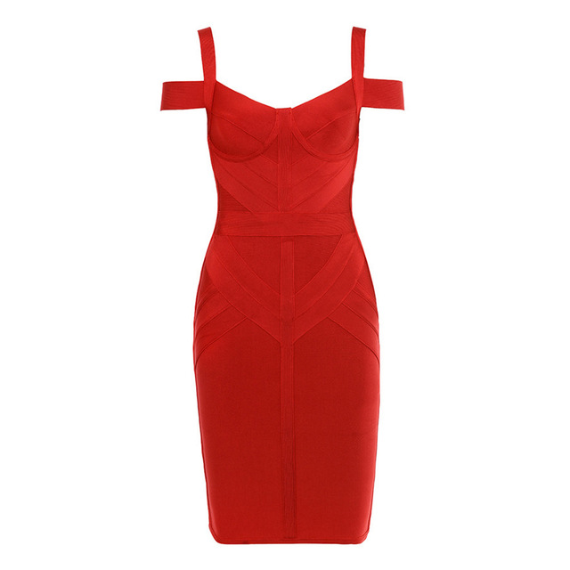 Strapless shoulder tight dress