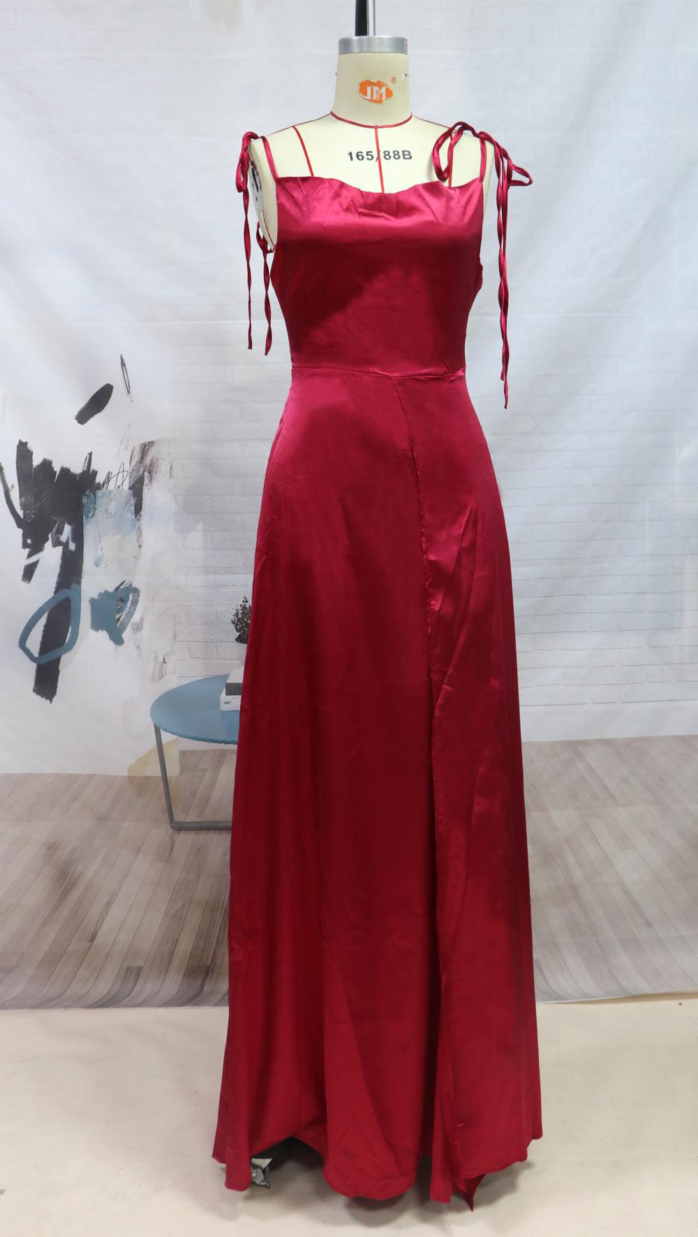Silky Long High Slit Formal Bridesmaid Dress