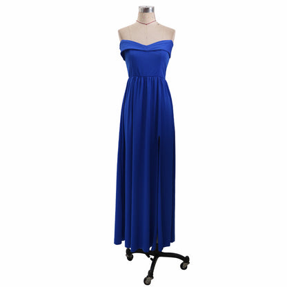 Low-shoulder big swing dress dress