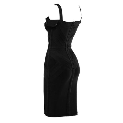 Strapless shoulder tight dress