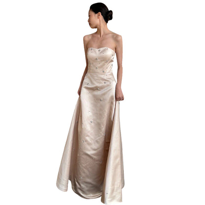 New Satin French Simplicity FashionShoot Trendy Wedding Dress