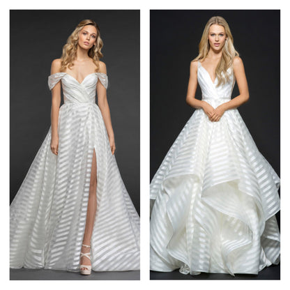 A-Line Lace Wedding Dress with Sweetheart Neckline and Tiered Skirt