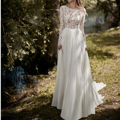 Modern Halter Satin Mermaid Wedding Dress with Draped Back Cape.