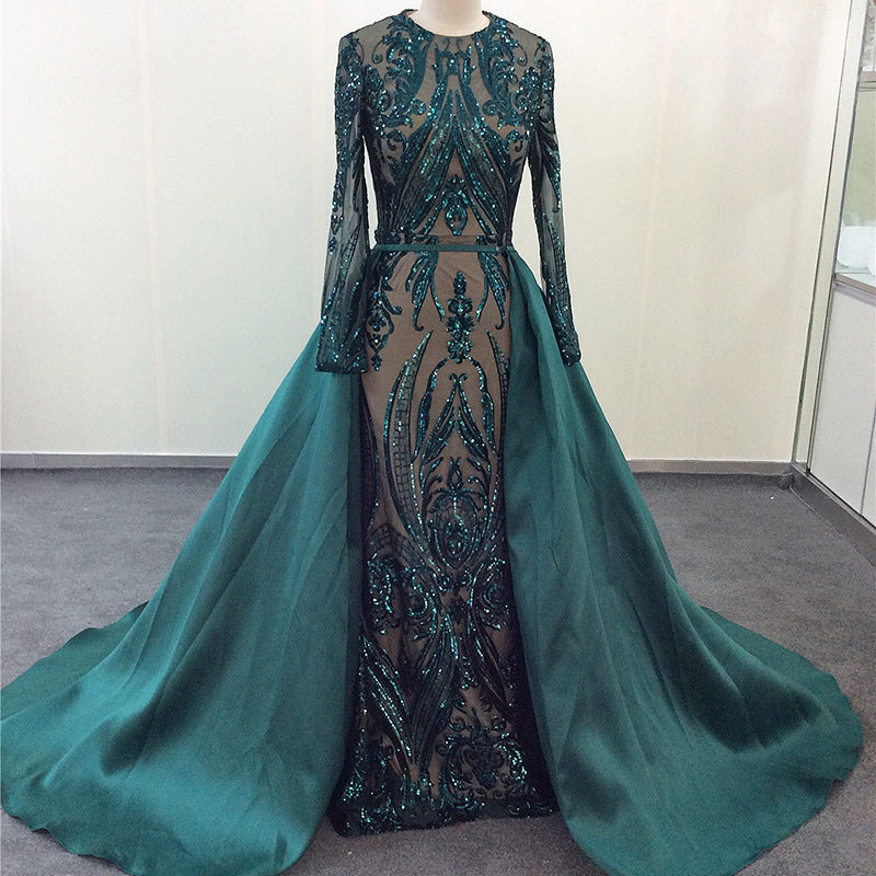 Women's Dark Green Formal Statement Dress