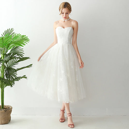 Ladies Formal White Evening Dress